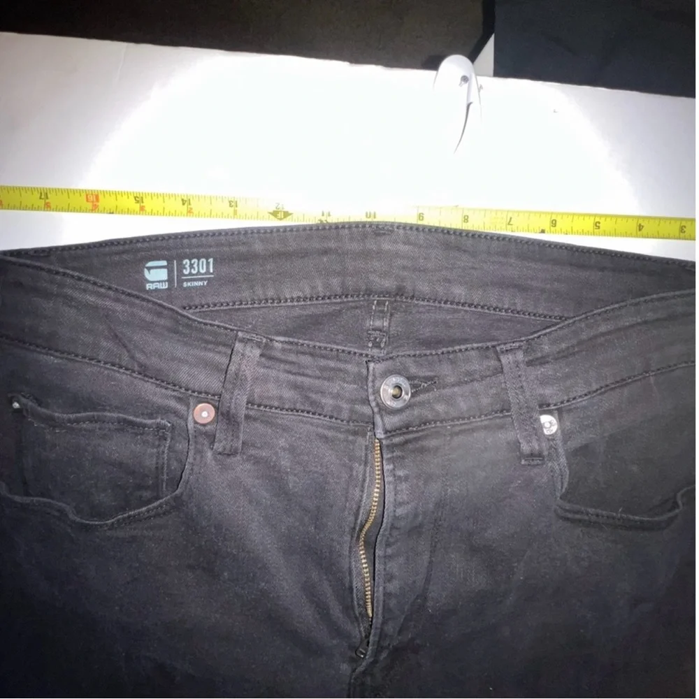 G star raw 3301 skinny jeans black and blue two for price of one used